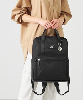 LA BAGAGERIE 10ポケット持ち手付きリュック Lサイズ ブラック