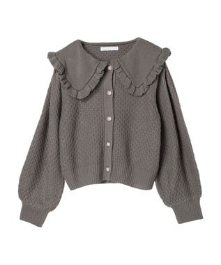 Green Parks ・Ｐｅｔｉｔ　Ｆｌｅｕｒ　ビッグカラーニットカーデ Gray