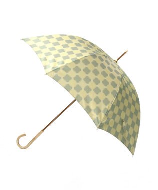 槇田商店 ノルディック ドットコラージュ グリーン 長傘 黄緑
