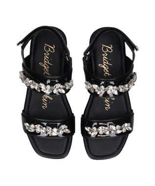 Bridget Birkin 【Bridget Birkin】ダブルベルトビジューサンダル ブラック