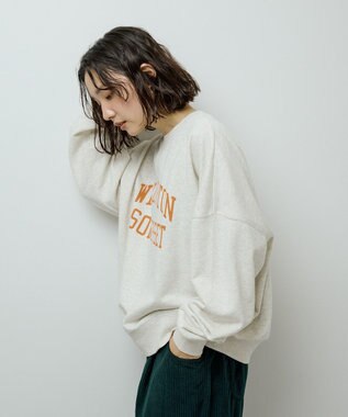 Green Parks オーバーサイズロゴ裏毛プルオーバー Oatmeal