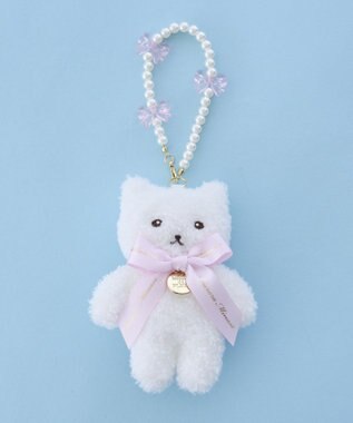 Maison de FLEUR パールリボンキャットチャーム