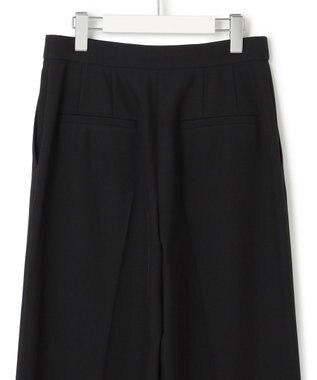 ICB 【洗える】 トリアセボディシェルピーチ ワイドパンツ ブラック系