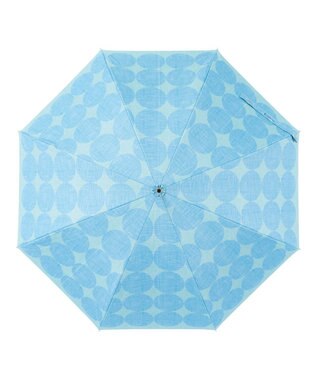 MOONBAT 断熱パラソル 二階建て 晴雨兼用 テクスチャードット 日傘 遮熱 遮光 UV ターコイズブルー