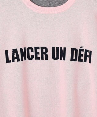 UNFILO スポンジニット ロゴジャガード ピンク