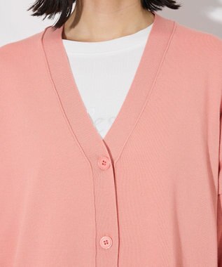 Green Parks ここちニットＶネックカーディガン Pink