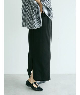 CRAFT STANDARD BOUTIQUE パイピングラインスカート Black