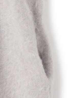 23区 アルパカシャギー ニット カーディガン ライトグレー系