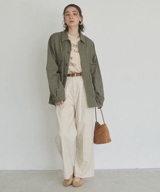 WEGO 【ANGIE VINTAGE】ミリタリー シャツジャケット カーキ