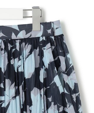 23区 【洗える】Ratti シャドーフラワープリント スカート ネイビープリント