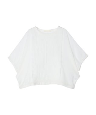 Green Parks ・ｆｕｒｒｙ　ｒａｔｅ　ピンタックボイルブラウス Off White