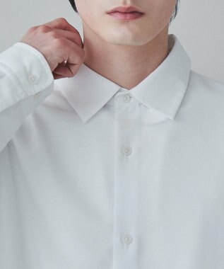 WEGO 【ユニセックス着用ITEM/SMLサイズ展開/冷房対策/紫外線対策】シアーBIGシャツ ホワイト