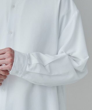 WEGO 【ユニセックス着用ITEM/SMLサイズ展開/冷房対策/紫外線対策】シアーBIGシャツ ホワイト