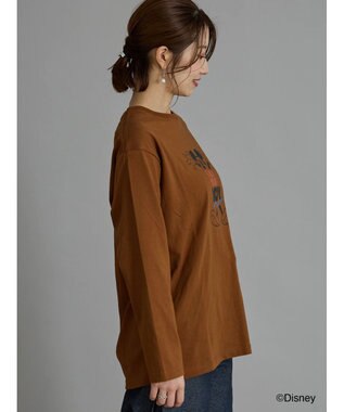 Te chichi 【Disney】ミッキー/配色ロゴロンT ブラウン
