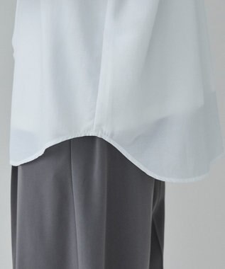 WEGO 【ユニセックス着用ITEM/SMLサイズ展開/冷房対策/紫外線対策】シアーBIGシャツ ホワイト