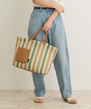 ROOTOTE 1165【手洗い可能】SC.ミディアム.ウエッファ.ストライプ-A 03：イエロー