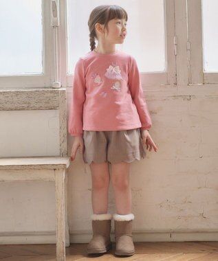 ANY KIDS 【らくっトレーナー】裏毛プリンセスデザイン トレーナー ピンク