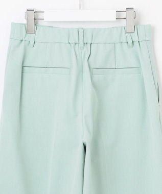 自由区 S 【撥水加工・洗える】TRギャバ裏起毛ワイド パンツ アイスグリーン