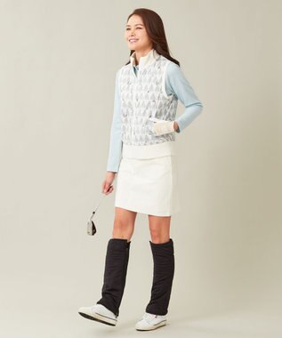23区GOLF 【WOMEN】ストレッチモール リバーシブル ベスト 1着で2着分のお得感 温度調節に◎ ホワイト系