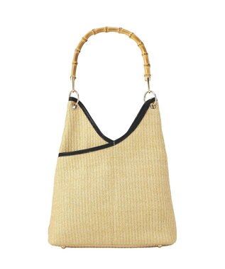 YECCA VECCA 【A4対応】チャーム付き2wayショルダーバッグ Beige