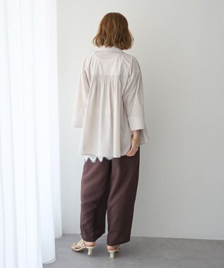 YECCA VECCA 【UVカット/接触冷感/遮熱】バックギャザーテーラードライトジャケット Light Beige