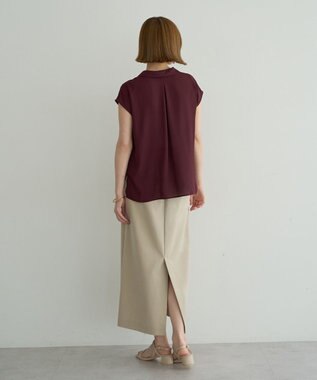 YECCA VECCA 2wayスカーフ付きブラウス Burgundy