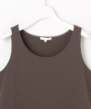 自由区 L スーピマスムーススリム タンクトップ ブラウン