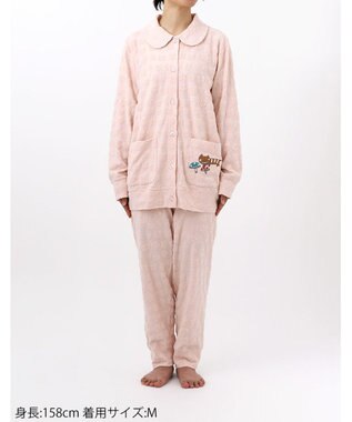 tsumori chisato SLEEP ツモリチサト パジャマ 長袖 長ズボン 綿混(本体) パイル素材 上下セット 前開き tsumori chisato SLEEP UDX556 /ワコール ピンク
