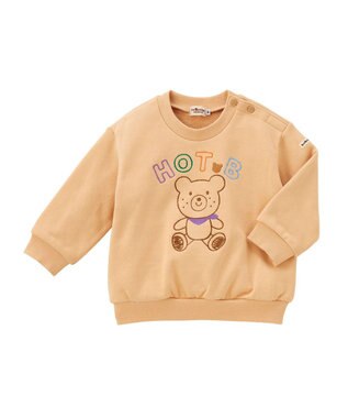 MIKI HOUSE HOT BISCUITS 【80-110cm】【NEW Color Series】裏毛パイル素材 トレーナー ベージュ