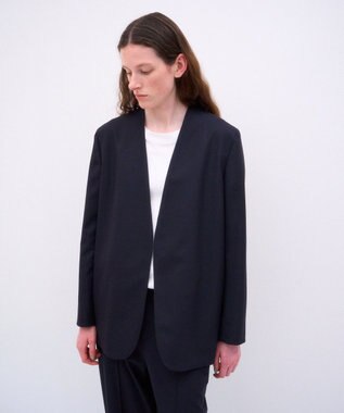 ATON 【26FW】WOOL TROPICAL | ノーカラージャケット