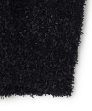 23区 【GOLD LABEL】リボンモールツイード ニットカーディガン ブラック系