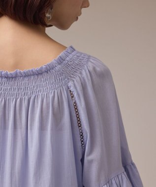 GRACE CONTINENTAL バルーンカフタントップ サックス