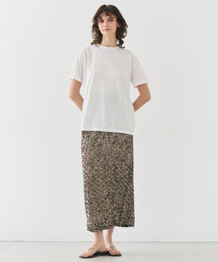 BEIGE， 【洗える】CASSIA / オリジナルロゴTシャツ White