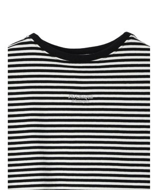 AMERICAN HOLIC 刺繍ロゴミニ裏毛ボートネックチュニック Border