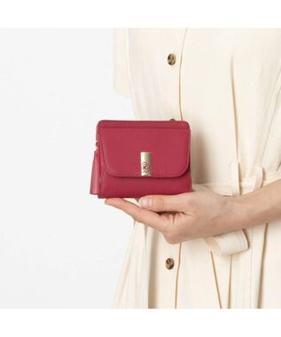 CLATHAS エクセ 外ボックス二つ折り財布 ピンク