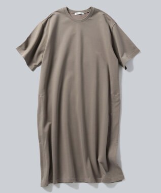 WHITE MAILS HIGH GAUGE URAKE HAIF SLEEVE SIDE SLIT ロングワンピース