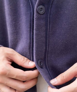 WEGO 【ユニセックス着用ITEM】ケミカルスウェットカーディガン パープル