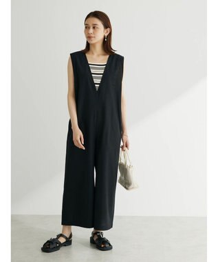 Green Parks スクエアネックニットタンクトップ Charcoal Gray