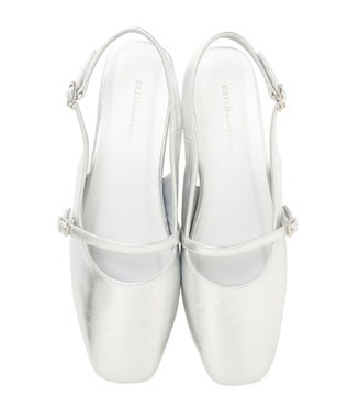 earth music&ecology 【予約】ベルトミュールパンプス シルバー