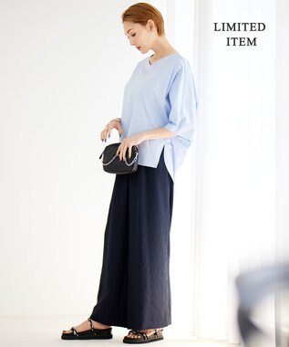 ICB 【WEB限定】 Slub タックパンツ ネイビー系