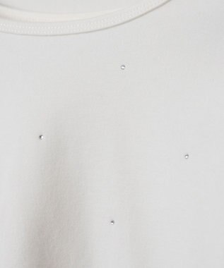 WEGO ラインストーンドットロンT オフホワイト