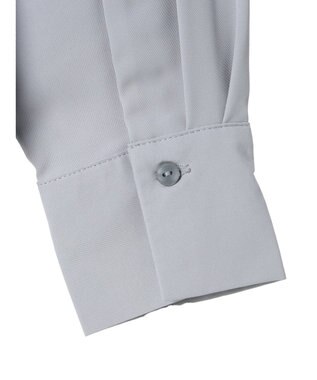 earth music&ecology ノーカラーフロントタックブラウス Light Gray