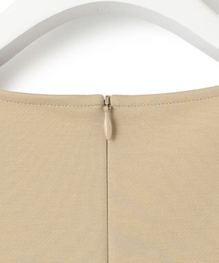 23区 L 【洗える】コンビネーション キャンディースリーブ カットソー ベージュ×ホワイト