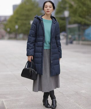 組曲 【加藤ローサさん着用】ウールカシミヤミックスボートネック ニット スモーキーグリーン系