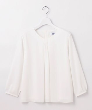 J.PRESS LADIES ストレッチジョーゼット Vネック カットソー ホワイト系