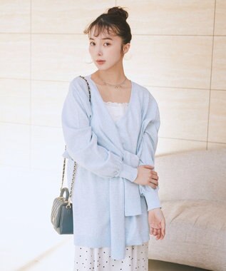 earth music&ecology 総レースホルターネックキャミソール Off White