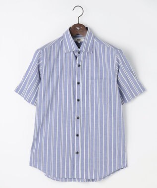 JOSEPH ABBOUD 【キングサイズ・清涼・リネンブレンド】コットンリネン ボイルコード　半袖 シャツ
