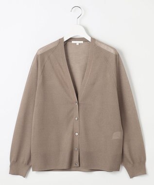 自由区 S 【洗える】ブライトシアー カーディガン モカ