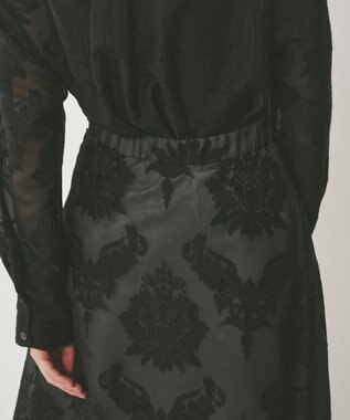 GRACE CONTINENTAL オーナメントロングスカート ブラック