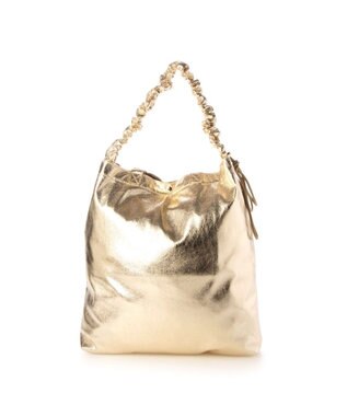 UNBILLION カシュカシュ cachecache / メタリックシャーリングポケッタブルトート ゴールド